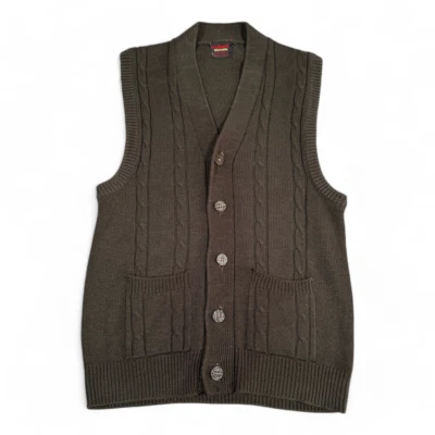 Cárdigan Suéter Chaleco Vintage Richman Brothers Adulto EXTRA PEQUEÑO Marrón Años 70 Foto 1 de 4