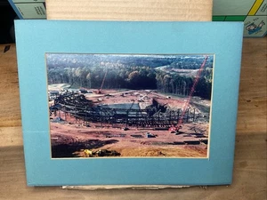 1980s Mounted Photo Charlotte Coliseum Bojangles Nc Construction B12 - Picture 1 of 10
