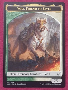 Magic The Gathering WAR OF THE SPARK VOJA FRIEND TO ELVES token card MTG - Foto 1 di 2