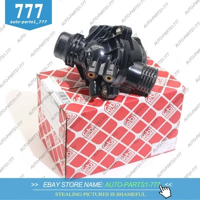 11537601158 OEM FEBI Thermostat TM84103 For BMW X5 X6 3.0L N52 N54 2007–2010 — 第 1/4 张图片
