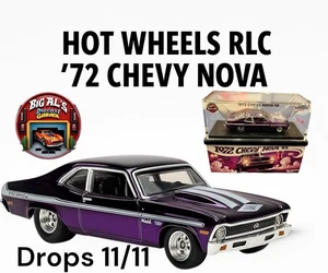 Vorverkauf Hot Wheels RLC '72 Chevy Nova SS Spectraflame Purple - Bild 1 von 7