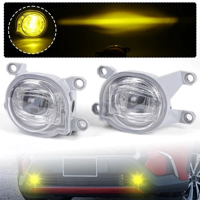 Pair LH + RH Car LED Front Bumper Fog Lights Yellow For Toyota Corolla 2019-2021 - Image 1 of 4