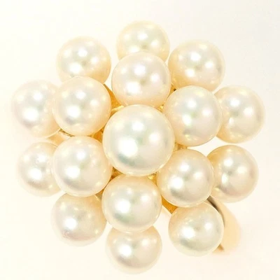 Anillo Oro Amarillo 18K 11.5 Japón Tamaño Perla Aproximadamente3.5-4.5mm Envío Gratis Usado Foto 1 de 4