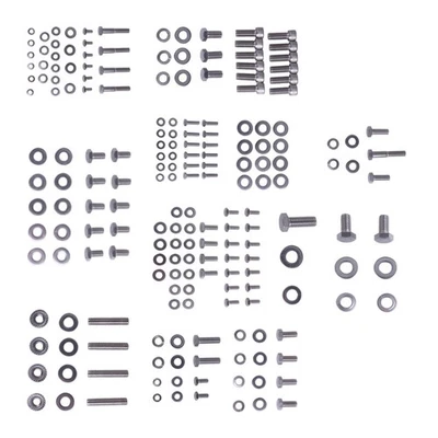 1 SET SMALL BLOCK FOR CHEVY SBC STAINLESS ENGINE HEX BOLT KIT 265 283 305 307 - Image 1 of 4
