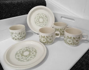 Hornsea Pottery Fleur Bundle 3 Cups 2 Side Plates Sugar Bowl England - Picture 1 of 3