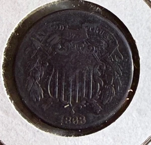 1868 Two Cent Piece - Picture 1 of 2
