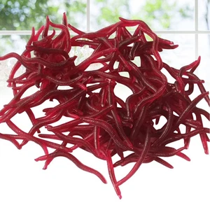  50 Pcs Fish Lures Plastic Worms Würmer Angeln Bionischer Angelköder - Bild 1 von 11