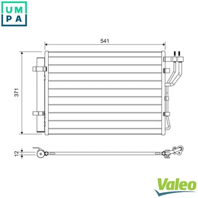 CONDENSER AIR CONDITIONING 822582 FOR HYUNDAI KIA G4FA 1.4L G4FC 1.6L 4cyl ix20 - Image 1 of 4