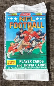 Marca de fútbol americano 1989 sin abrir paquete sellado posible Barry Sanders novato Aikman - Imagen 1 de 2