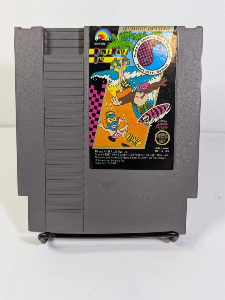 T&C Surf Designs Wood and Water Rage for Nintendo NES AUTHENTIC Cart Fast Ship - Image 1 of 3