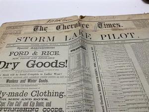 PAAR IOWA PIONEER ZEITUNGEN STORM LAKE UND CHEROKEE ORIGINAL & KOMPLETT - Bild 1 von 19