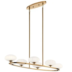 Kichler 52224 Pim 6 Light 48"W Linear Chandelier - Fox Gold - Picture 1 of 7