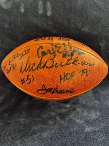 NFL Defense HOF Legends Rare Signed Ball, Butkus, Greene, Lambert, Taylor More! - Picture 1 of 11