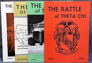 Lot of 4 vintage 1954 Theta Chi fraternity magazines The Rattle of Theta Chi - Picture 1 of 6
