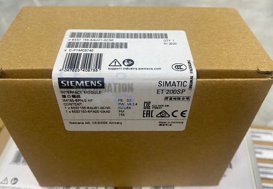 Siemens brand new box 6ES7155-6AU01-0CN0 SIMATIC ET 200SP 6ES7 155-6AU01-0CN0 ZX - Image 1 of 1