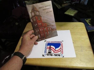 1776-1976 Greater Bradford PA Bicentennial Program History Book W/ STICKER - Foto 1 di 4
