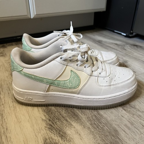 Scarpe basse bambina taglia 6 ragazzo nike air force 1 paisley verde bianco sneakers