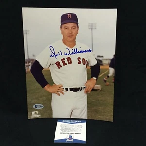 DICK WILLIAMS BOSTON RED SOX SIGNED AUTOGRAPH 8X10 PHOTO BAS BECKETT COA - Picture 1 of 3