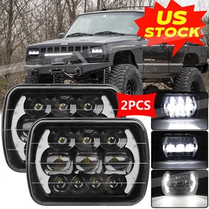 Pair 5x7'' 7x6'' LED Headlights Hi/Lo Beam for Toyota 95-97 Tacoma 88-95 Pickup - Picture 1 of 12