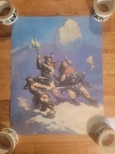 Vintage Frank Frazetta Poster DUST Hard Attack Album Artwork Poster 1979 Fantasie - Bild 1 von 6