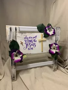 why are yall testing the Jesus wall decor home or office 12.5in x 12in wood sign - Picture 1 of 3