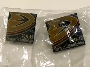Anaheim Ducks California NHL Ice Hockey Season Ticket Holder Pins Qty 2 2011-12 - Picture 1 of 4