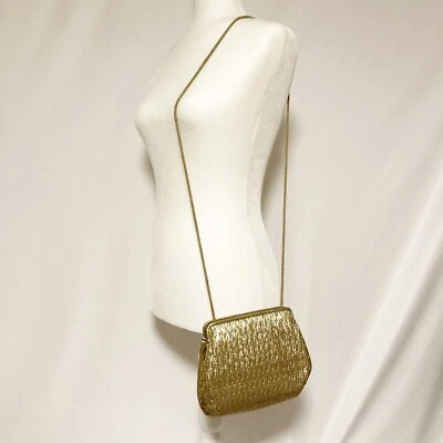 Vintage Whiting & Davis Gold Lame Evening Bag Shoulder Bag - Image 1 of 4