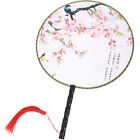 Dual-Sided Chinese Handheld Fan - Vintage Asian Art