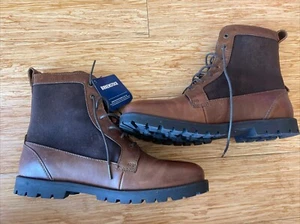 Birkenstock Gilford Men Dark Brown Leather Combat Style High Boots Sz 41 EU. NWT - Picture 1 of 10