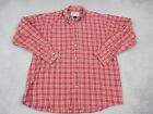 Bimini Bay Shirt Mens Adult Large Red Plaid Button Up Outdoors Casual Cotton
