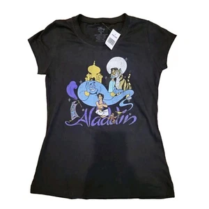 WOMEN'S TEEN Walt Disney ALADDIN Jasmine Genie Abu T-shirt Medium NWT - Picture 1 of 5