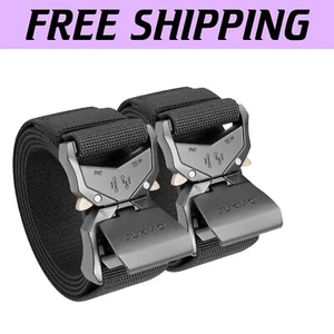 Men's Tactical Belt Set: Upgraded Quick Release Buckle & Stretch Nylon Comfort - Picture 1 of 10