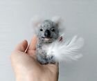 Koala Bear Handcrafted Sculpture. Needle Felted Figurine. Finished Product!
