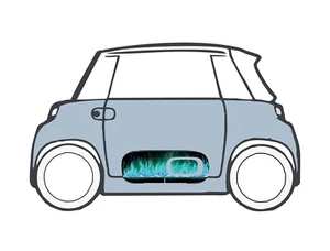 Citroen AMI Aufkleber Set Seitenklappe Flammen blau AM C 04 - Bild 1 von 2