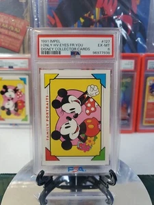 1991 Disney Impel PSA 6 Card #127 I Only Have Eyes for You Mickey Minnie 🔥🔥 - Picture 1 of 2
