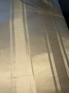 GOLD SILK LOOK DRAPERY PANELS~STRIPES~TONE ON TONE~83”LONG~INTERLINED - Picture 1 of 4