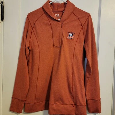 Camisa feminina esportiva manga longa Cutter and Buck🏷, laranja queimado, tamanho M - Imagem 1 de 4