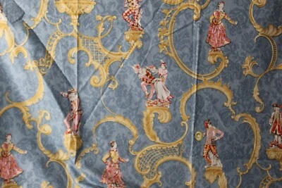 Brunschwig & Fils, Meissen, Circus Arabesque, Vtgn Handprint, BTY, Color Blue - Image 1 of 3