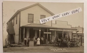 EARLY BAKERSTOWN PA HECKERT STORE P.O. ALLEGHENY COUNTY REAL PHOTO RPPC POSTCARD - Picture 1 of 3