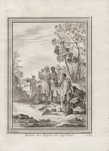 Cap-Vert Senegal West Africa Dakar Afrika costumes Tracht engraving Kupferstich - Bild 1 von 1