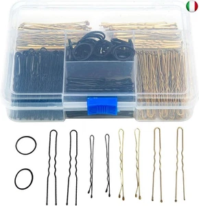 Czemo 200 Pezzi Perni di Capelli U Forcine 5cm 6cm e 120 Pezzi Fasce per - Foto 1 di 7