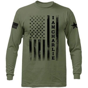 Charlie Kirk True Patriot Memorial US Flag Langarm T-Shirt - Bild 1 von 17