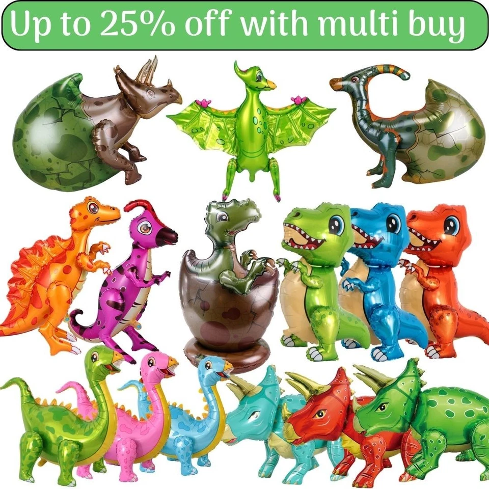 Globos de dinosaurio de la selva 3D y 4D globos suministros de decoración de feliz cumpleaños Foto 1 de 1