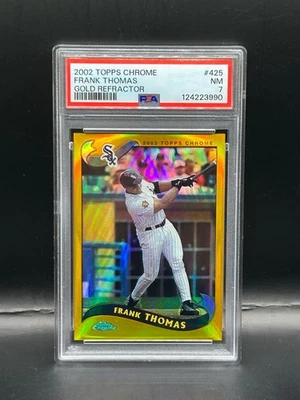 2002 Topps Chrome Frank Thomas #425 Gold Refractor PSA 7 NM Pop 3! White Sox - Image 1 of 2