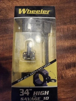 Wheeler 34mm High 1pc Scope Mount Fits Savage 10 SA 20 MOA Base - Image 1 of 4