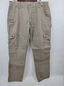 Carhartt Cargo Pants Mens 38x32 Relaxed Fit B342-Des Workwear Double Knee - Picture 1 of 11
