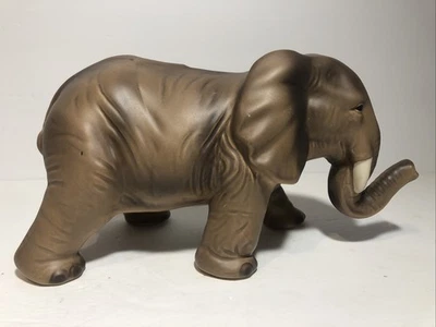 9” x 5” x 5” Ceramic African Elephant Coin Bank w Stopper - Image 1 of 4