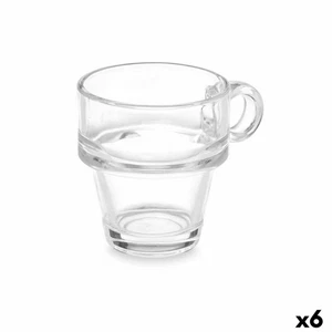 Set di Tazze da Caffè Vivalto Trasparente Vetro 90 ml (6 Unità) - Foto 1 di 4