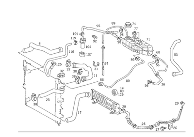 Manguera original Mercedes-Benz 163-501-37-82 Foto 1 de 2
