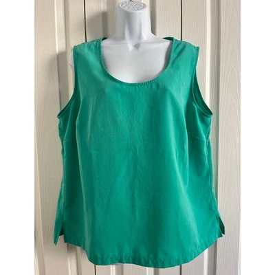 Camiseta sin mangas Travel Smith Jewel cuello correa ancha talla 1X verde excelente estado Foto 1 de 4